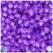 BeadTin Purple Transparent 8mm Faceted Bicone Plastic Craft Beads (200pcs)